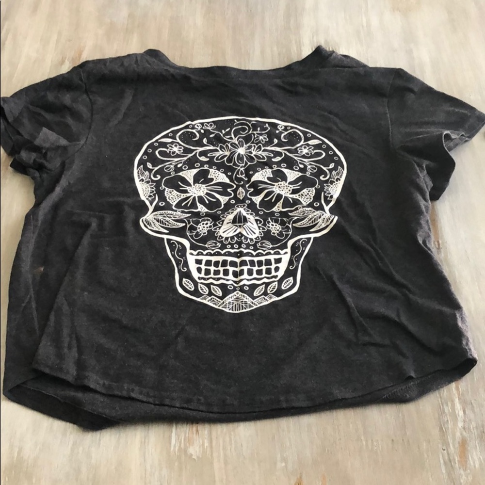 Skeleton crop top/tee-shirt